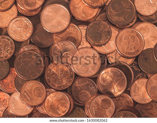 background full of Euro cents, copper coin, one\
and two cents coin will be\
dismissed