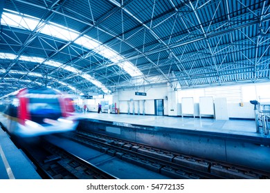 the background of the high-speed train with motion blur outdoor.