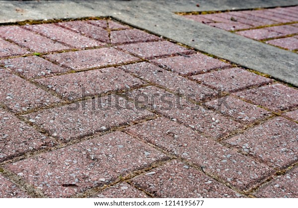 Background Image Close Pavers Herringbone Pattern Stock Photo Edit Now 1214195677