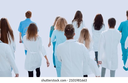 Background Image Of A Group Of Doctors Walking Together