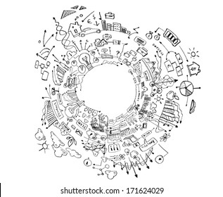 Background image with hand drawings and sketches - Powered by Shutterstock