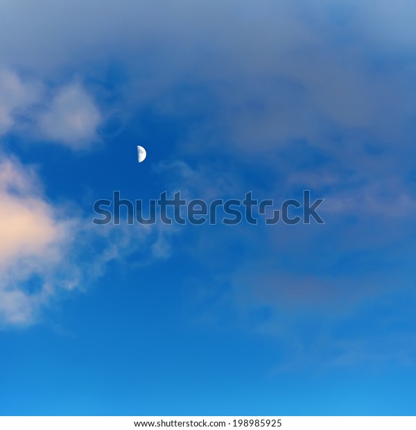 Background image of night\
sky with moon