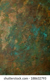 Background image of old copper vessel texture.
