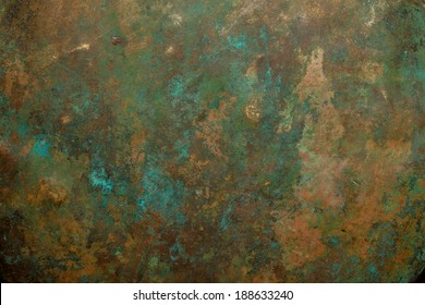 Background image of old copper vessel texture.