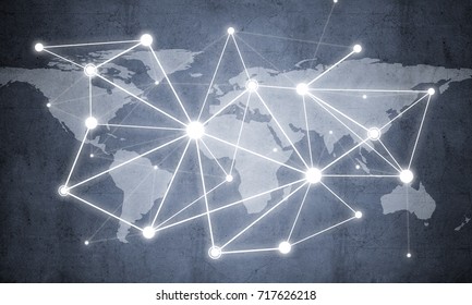 Background Image Social Connection Networking Concept Stock Photo ...