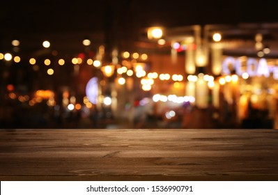 Image Wooden Table Front Abstract Blurred Stock Photo (Edit Now) 634911236
