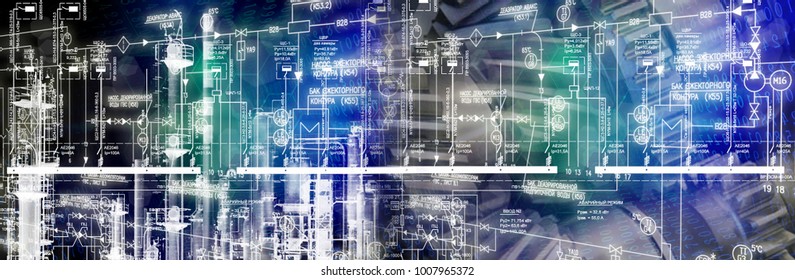 background industrial engineering construction technology