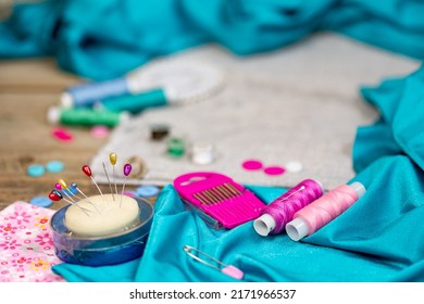 background of items for sewing