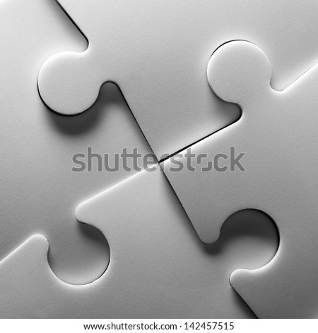 Background of jigsaw puzzle. In B/W