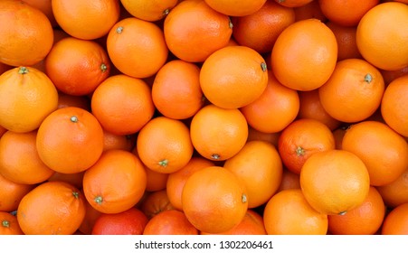 Hintergrund saftig reifer Orangen, die frisch vom Obstbaum gepflückt wurden