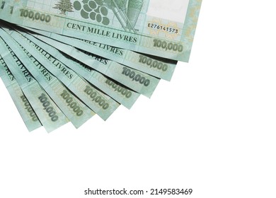 Background Of Lebanese Lira Money Representing The Economic Crisis In Lebanon, One, Two, Three, Four, Five, Six, Seven, Eight, Nine, Ten Hundred