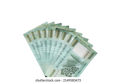Background of Lebanese Lira Money representing the economic crisis in Lebanon, one, two, three, four, five, six, seven, eight, nine, ten hundred