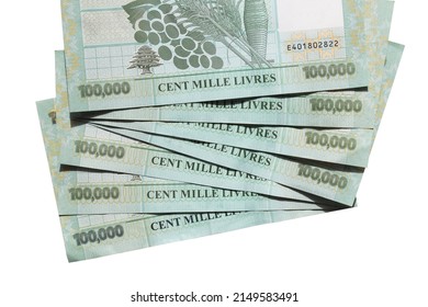 Background Of Lebanese Lira Money Representing The Economic Crisis In Lebanon, One, Two, Three, Four, Five, Six, Seven, Eight, Nine, Ten Hundred