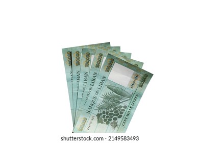 Background Of Lebanese Lira Money Representing The Economic Crisis In Lebanon, One, Two, Three, Four, Five, Six, Seven, Eight, Nine, Ten Hundred