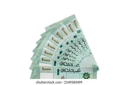 Background Of Lebanese Lira Money Representing The Economic Crisis In Lebanon, One, Two, Three, Four, Five, Six, Seven, Eight, Nine, Ten Hundred