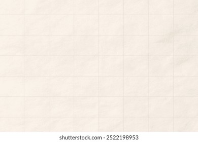 The background is a light beige grid background with a subtle textured pattern. The beige color and grid lines create a soft, structured look. Simple background. Patterned background.