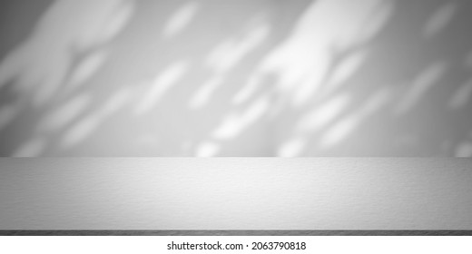 Background Light Grey Concrete Perspective Room,Shadow Leaf from Window Backdrop,Table Product,Overlay Kitchen Counter Bar Desk Construction Template Minimal Mockup Podium Space Mortar Grey Stone. - Shutterstock ID 2063790818