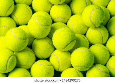 Background of lots of vibrant tennis balls - Powered by Shutterstock