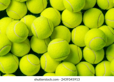 Background of lots of vibrant tennis balls - Powered by Shutterstock