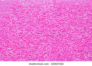 Background Made From Pink Sugar Sprinkles