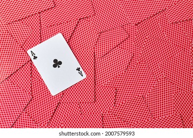 Background Made Of Playing Cards Top Down View