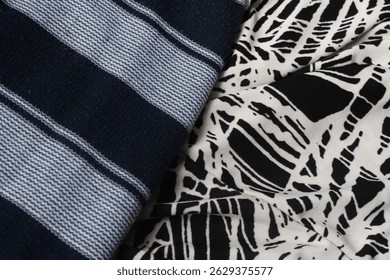background made with textured fabrics