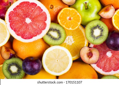 Background from many different exotic fruits - Powered by Shutterstock