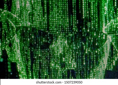 Background matrix style.Green is dominant color.code in green color.data in binary code.computer virus and hacker screen wallpaper. - Powered by Shutterstock - Get 15% off with code: PIKWIZARD15