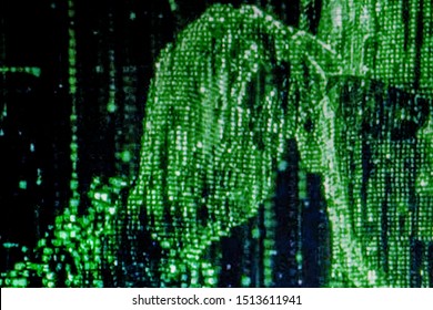 Background matrix style.Green is dominant color.code in green color.data in binary code.computer virus and hacker screen wallpaper.