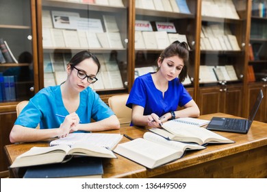 Background A Medical Student For Textbooks. The Study Of Surgery By A Two Nurse In The Library.