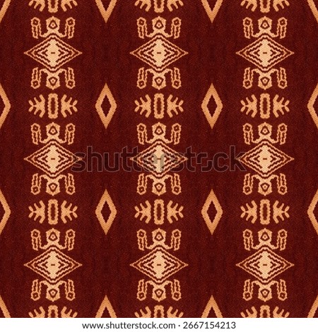 Background of Mocha mousse carpet pattern with a seamless design in peruvian inca style. Ethnic tribal repeating motif with a native American Apache Navajo aesthetic. Persian rug design bg.