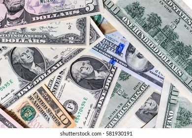 Background with money american dollar bills. Cash dollars.