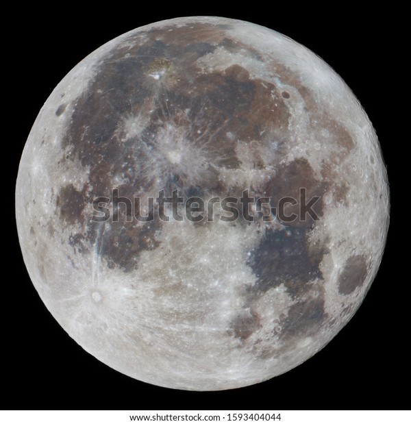 background moon / a full moon\
in color