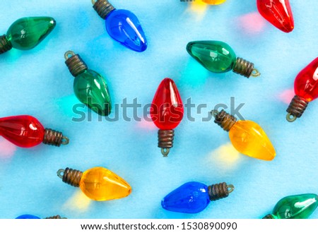 Background of Multicolored Christmas Tree Lights