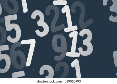 Background of numbers. from zero to nine. Background with numbers.