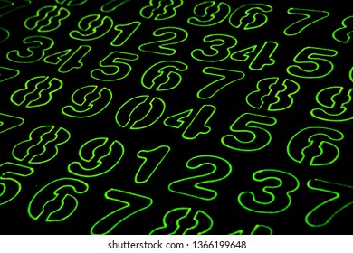 Background of numbers. from zero to nine. Numbers texture. Currency symbols. Numerology. Mathematical equations and formulas - Powered by Shutterstock - Get 15% off with code: PIKWIZARD15