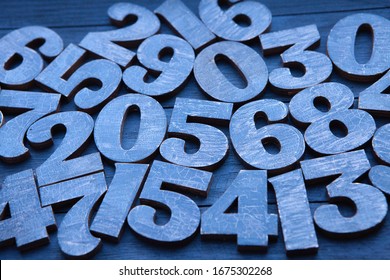 Background Of Numbers. From Zero To Nine. Numbers Texture. Finance Data Concept. Matematic. Seamless Pattern With Numbers. Financial Crisis Concept. Business Success. 