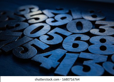 Background of numbers. from zero to nine. Numbers texture. Finance data concept. Matematic. Seamless pattern with numbers. financial crisis concept. Business success.  - Shutterstock ID 1680716764