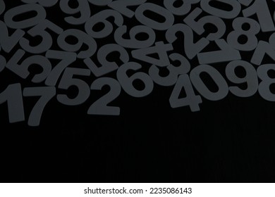 Background of numbers. from zero to nine. Numbers texture. Finance data concept. Mathematic. Seamless pattern with numbers. financial crisis concept. Business success.