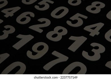 Background of numbers. from zero to nine. Numbers texture. Finance data concept. Mathematic. Seamless pattern with numbers. financial crisis concept. Business success.