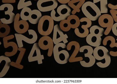Background of numbers. from zero to nine. Numbers texture. Finance data concept. Mathematic. Seamless pattern with numbers. financial crisis concept. Business success.