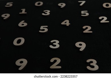 Background of numbers. from zero to nine. Numbers texture. Finance data concept. Mathematic. Seamless pattern with numbers. financial crisis concept. Business success.