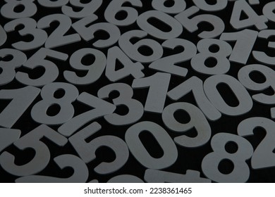 Background of numbers. from zero to nine. Numbers texture. Finance data concept. Mathematic. Seamless pattern with numbers. financial crisis concept. Business success.