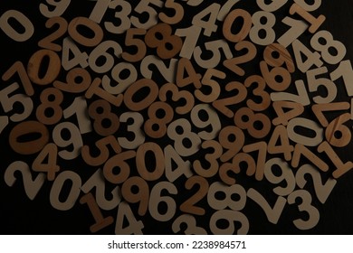 Background of numbers. from zero to nine. Numbers texture. Finance data concept. Mathematic. Seamless pattern with numbers. financial crisis concept. Business success.