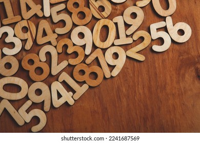 Background of numbers. from zero to nine. Numbers texture. Currency symbols. Numerology. Mathematical equations and formulas