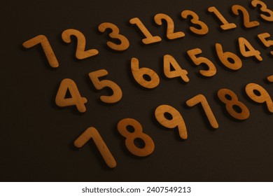 Background of numbers. from zero to nine. Numbers texture. Finance data concept. Matematic. Seamless pattern with numbers. financial crisis concept. 