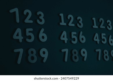 Background of numbers. from zero to nine. Numbers texture. Finance data concept. Matematic. Seamless pattern with numbers. financial crisis concept. 