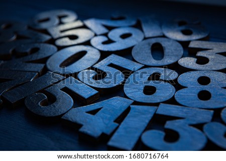 Background of numbers. from zero to nine. Numbers texture. Finance data concept. Matematic. Seamless pattern with numbers. financial crisis concept. Business success. 