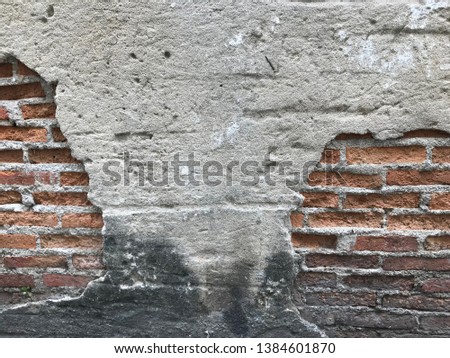The background of the old brick wall