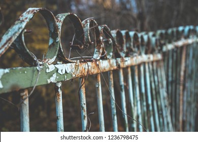 Background Old Rustic Iron Fence Stock Photo 1236798475 | Shutterstock